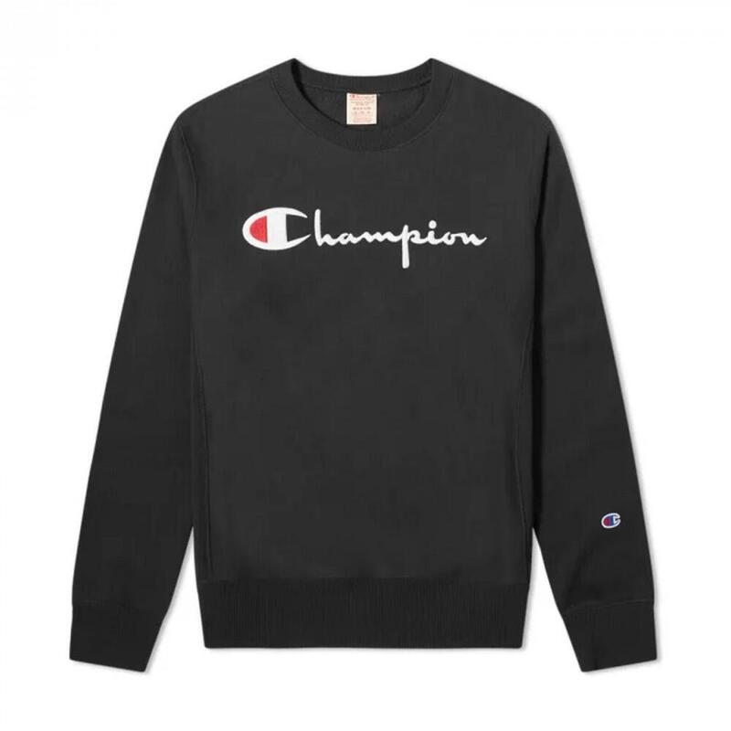 Reverse Weave Script Logo Crewneck  Sweat-shirt Homme