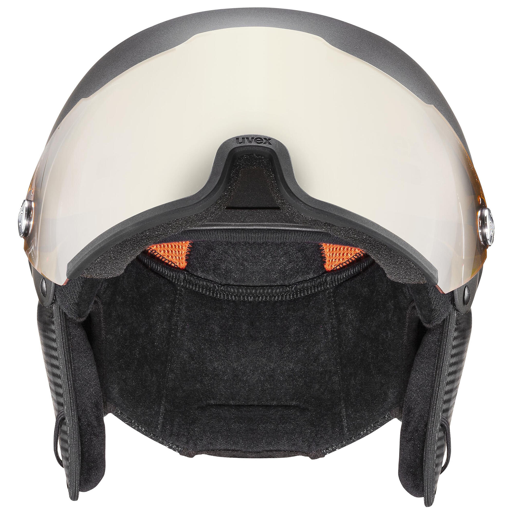 Uvex HLMT 500 Visor Skihelm met Vizier - Zwart/Oranje 3/5