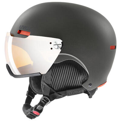 Uvex hlmt 500 visor skihelm met vizier - zwart/oranje