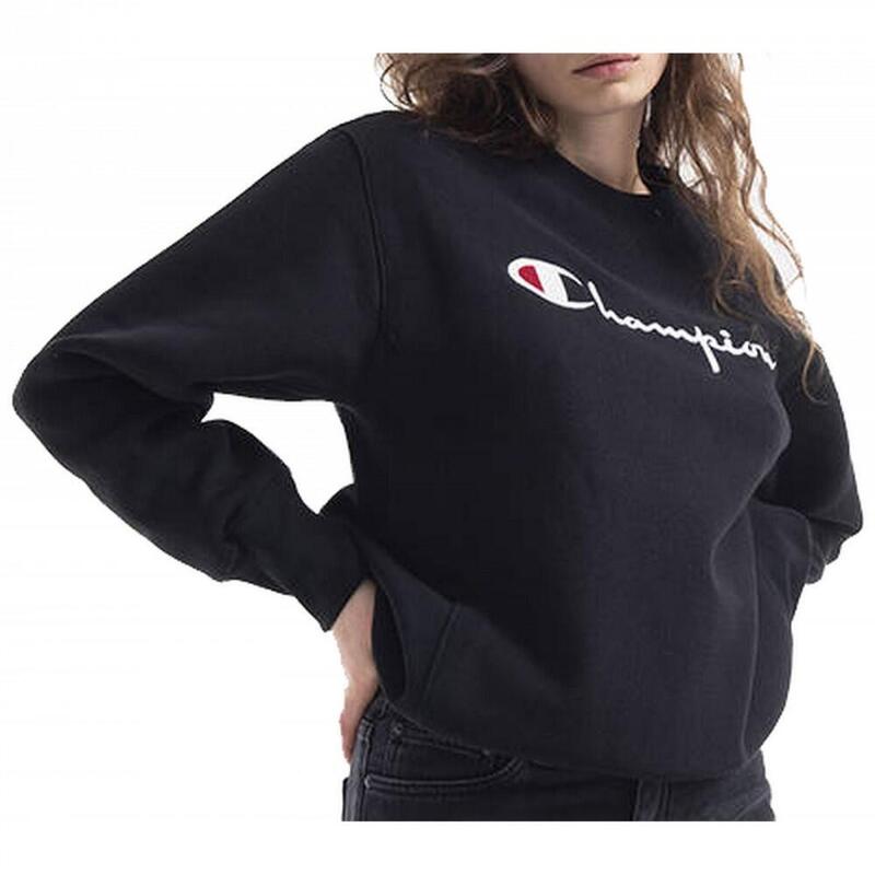 Reverse Weave Script Logo Crewneck  Sweat-shirt Femme