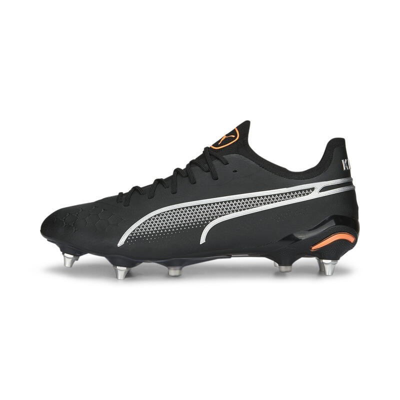 KING ULTIMATE MxSG Fußballschuhe Herren PUMA Black Silver Ultra Orange