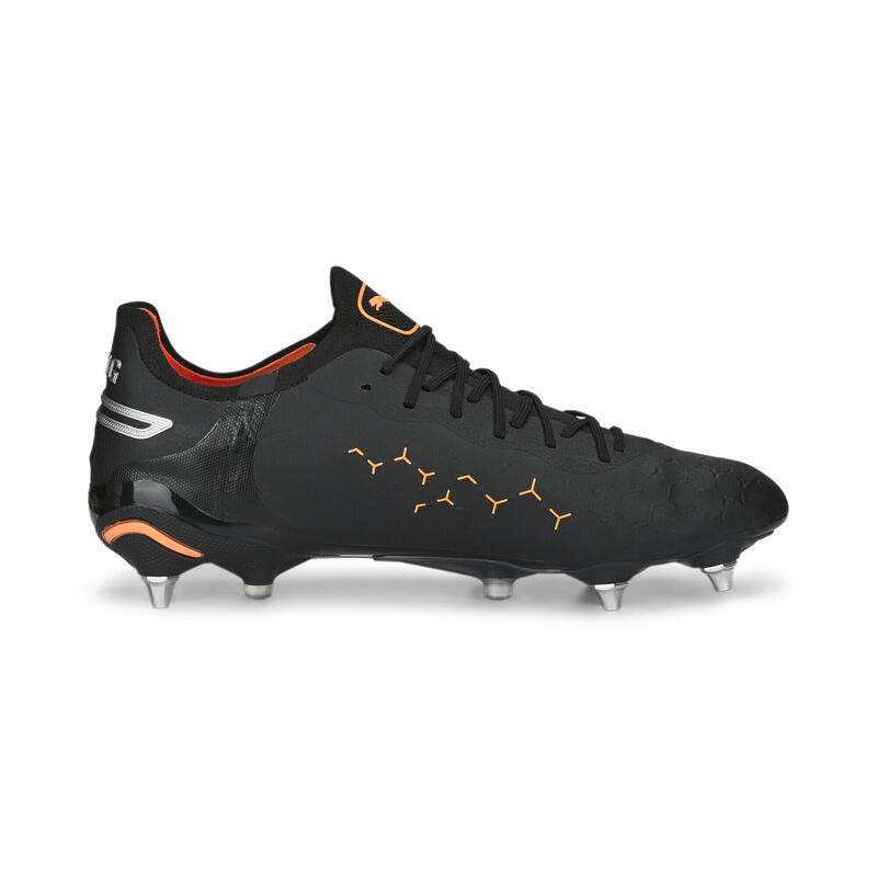 KING ULTIMATE MxSG Fußballschuhe Herren PUMA Black Silver Ultra Orange