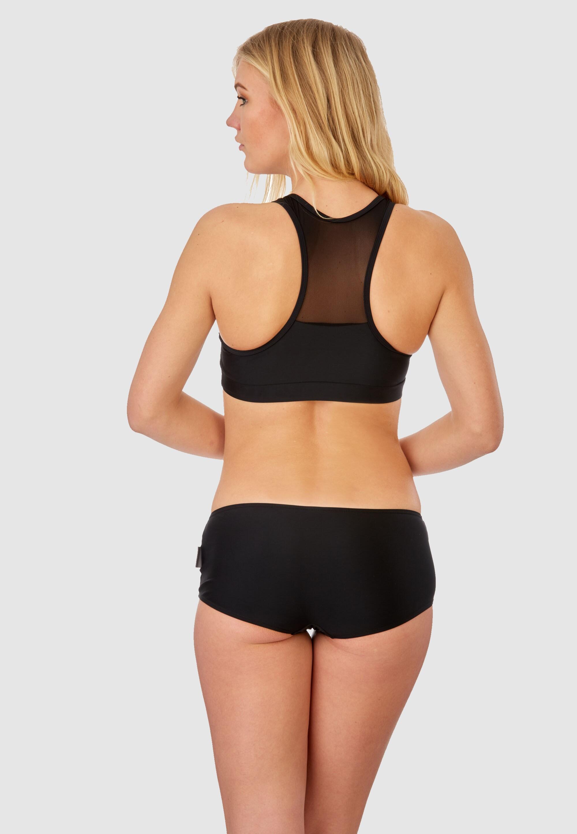 Top bikini Beco dos nageur en mesh Regular Fit noir/bleu/rose taille 40 4/5