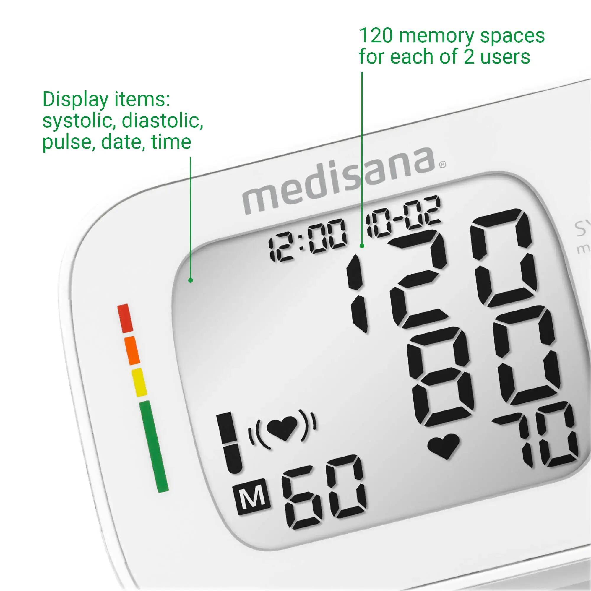 medisana BW 335 tensiomètre de poignet et cardiofréquencemètre 5/7