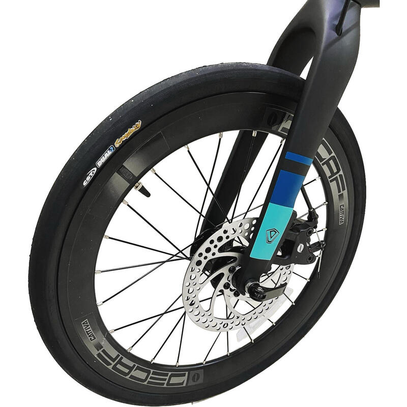 (Unassembled)Aria 20" 406 Carbon Disc Brake Shimano 18 Speeds Folding Bike-Black