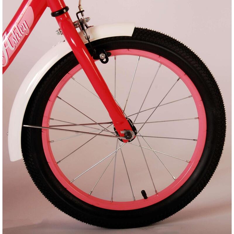 Vélo pour enfants Volare Ashley - Filles - 18 pouces - Rose / Rouge