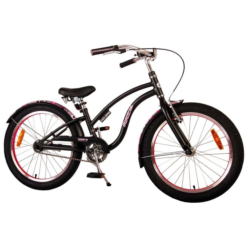 Vélo pour enfants Volare Miracle Cruiser - Filles - 20 pouces - Matt Black