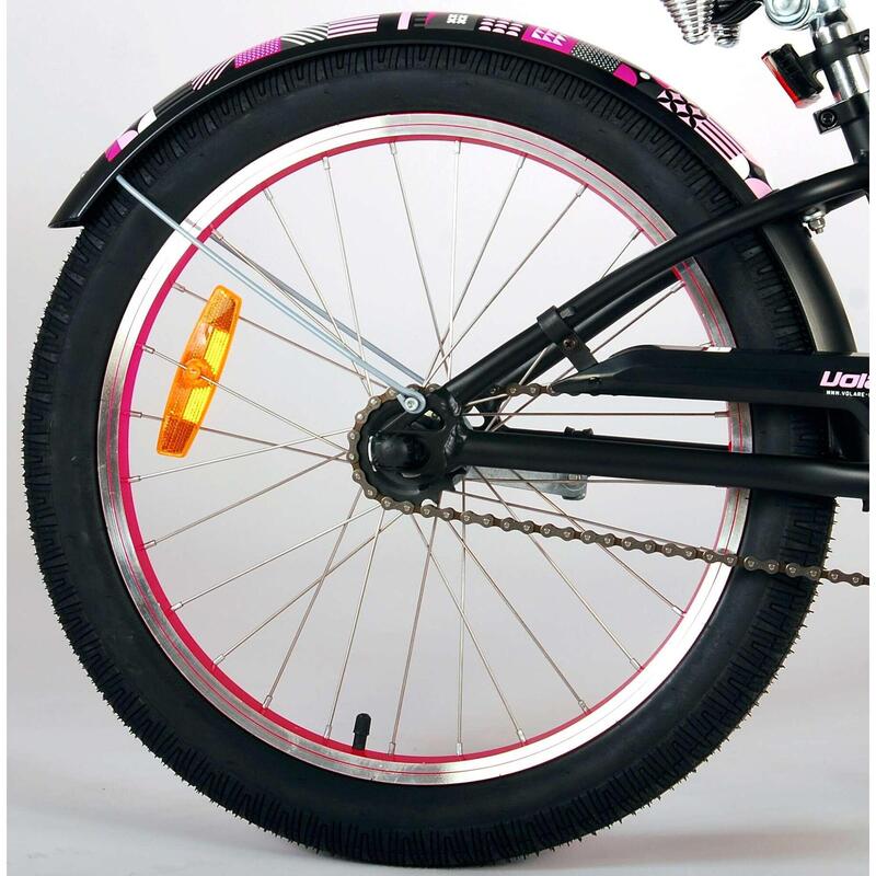 Vélo pour enfants Volare Miracle Cruiser - Filles - 20 pouces - Matt Black