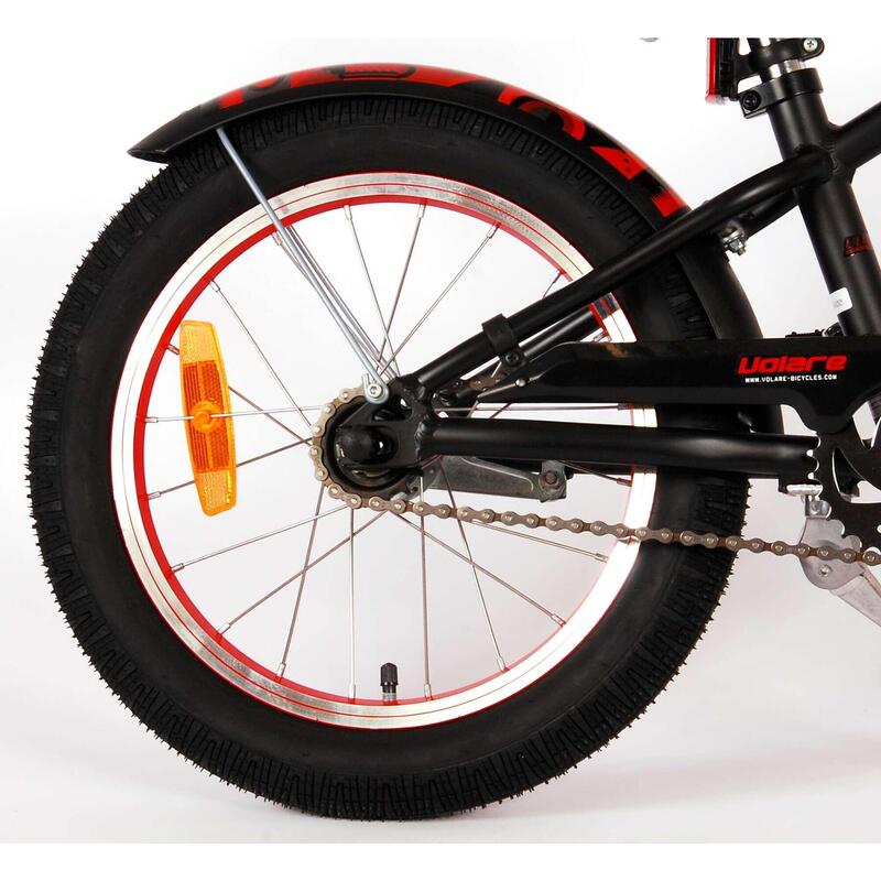 Vélo pour enfants Volare Miracle Cruiser - Garçons - 16 pouces - Matt Black
