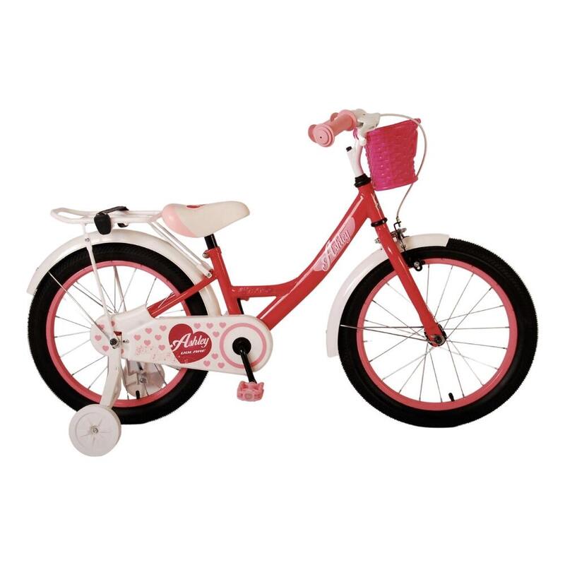 Vélo pour enfants Volare Ashley - Filles - 18 pouces - Rose / Rouge