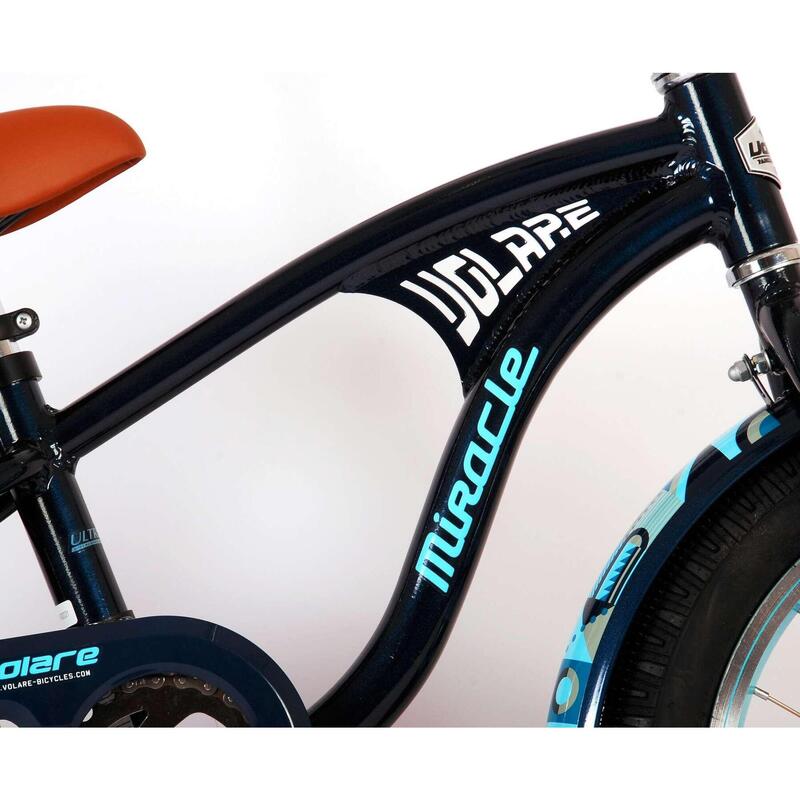 Vélo pour enfants Volare Miracle Cruiser - Garçons - 16 pouces - Matt Blue