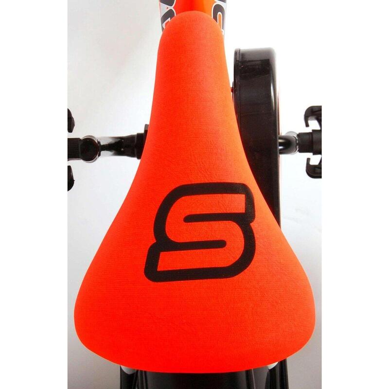 Vélo pour enfants Volare Sportivo - Garçons - 12 pouces - Neon Orange / Black
