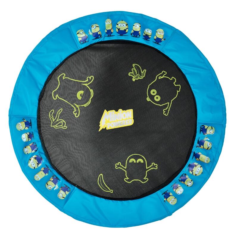 Plum Trampolin mit Sicherheitsnetz - 137 cm - Junior Minions - Mit Sound