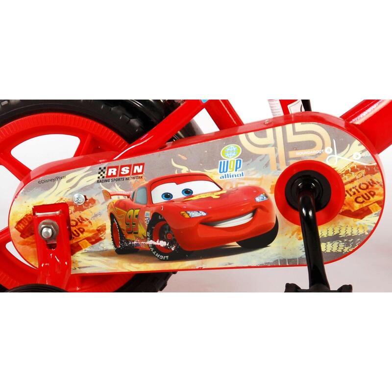 Kinderfiets Disney Cars - Jongens - 10 inch - Rood - Doortrapper