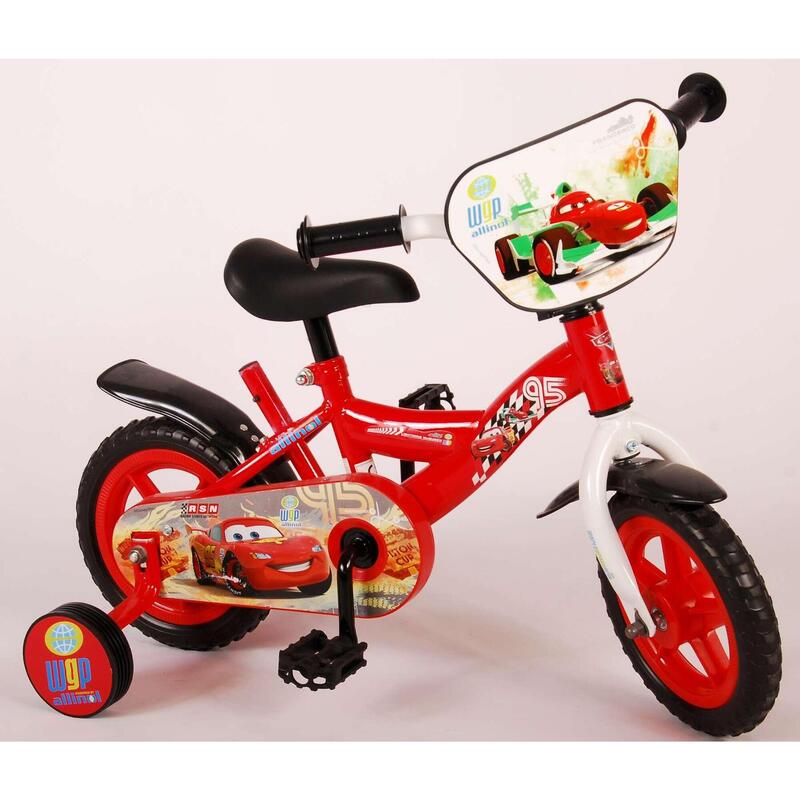 Kinderfiets Disney Cars - Jongens - 10 inch - Rood - Doortrapper