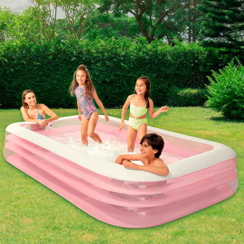 Piscina hinchable para niños rosa 305x183x56 cm INTEX