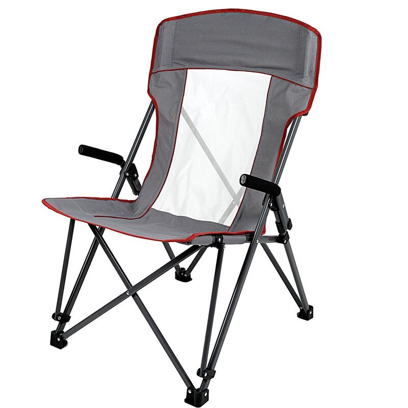 AKTIVE - Chaise Pliante Anti-Basculement, Chaise de Camping ou Plage, Gris