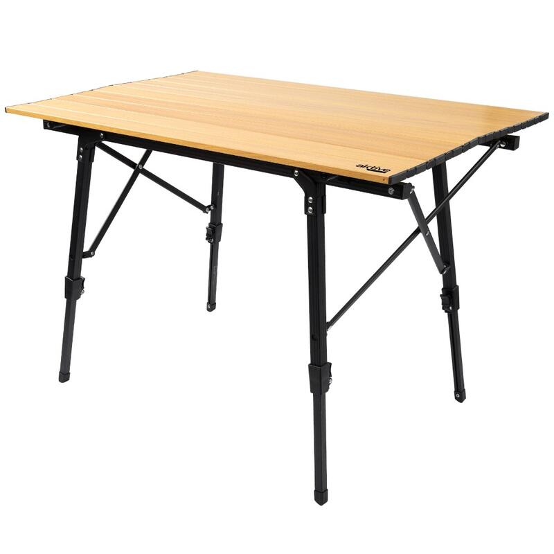 AKTIVE - Table Pliante Glampling Hauteur Réglable. Table de Camping, 90 x 57 cm