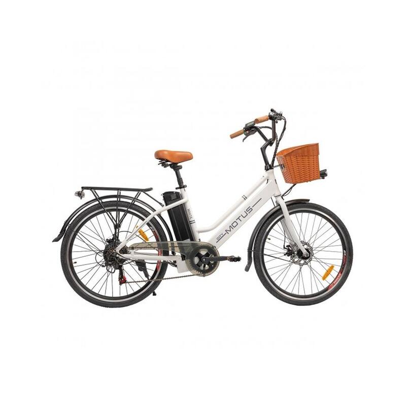 Elektromos kerékpár Motus City White 26" Shimano 25 km/h