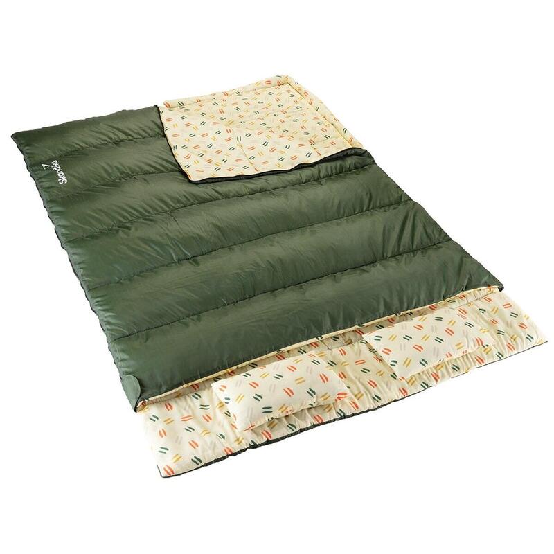 Sac de couchage Iceland Double - Sac  XXL  pour 2 adultes - séparable - Vert