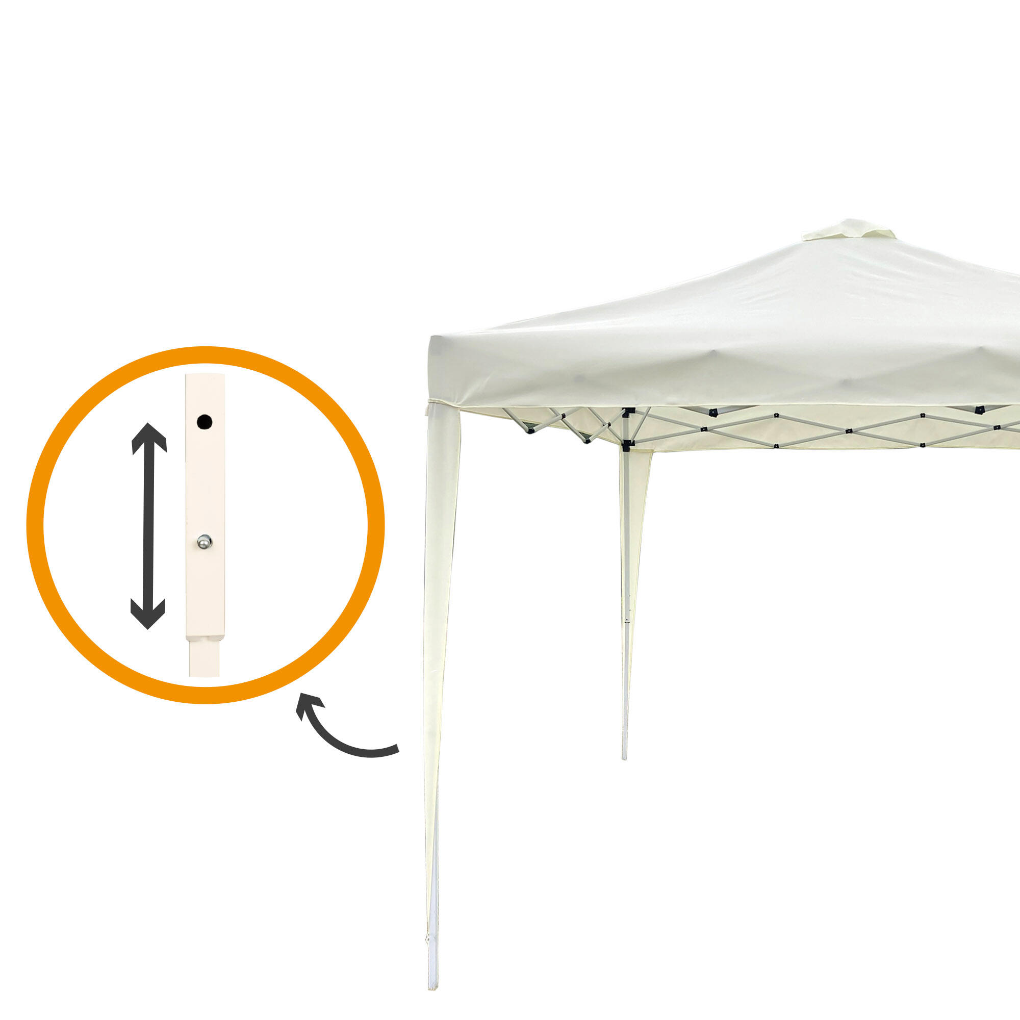 Max-Air gazebo pliant avec ventilation 300x300/240-250 cm blanc Aktive 7/7