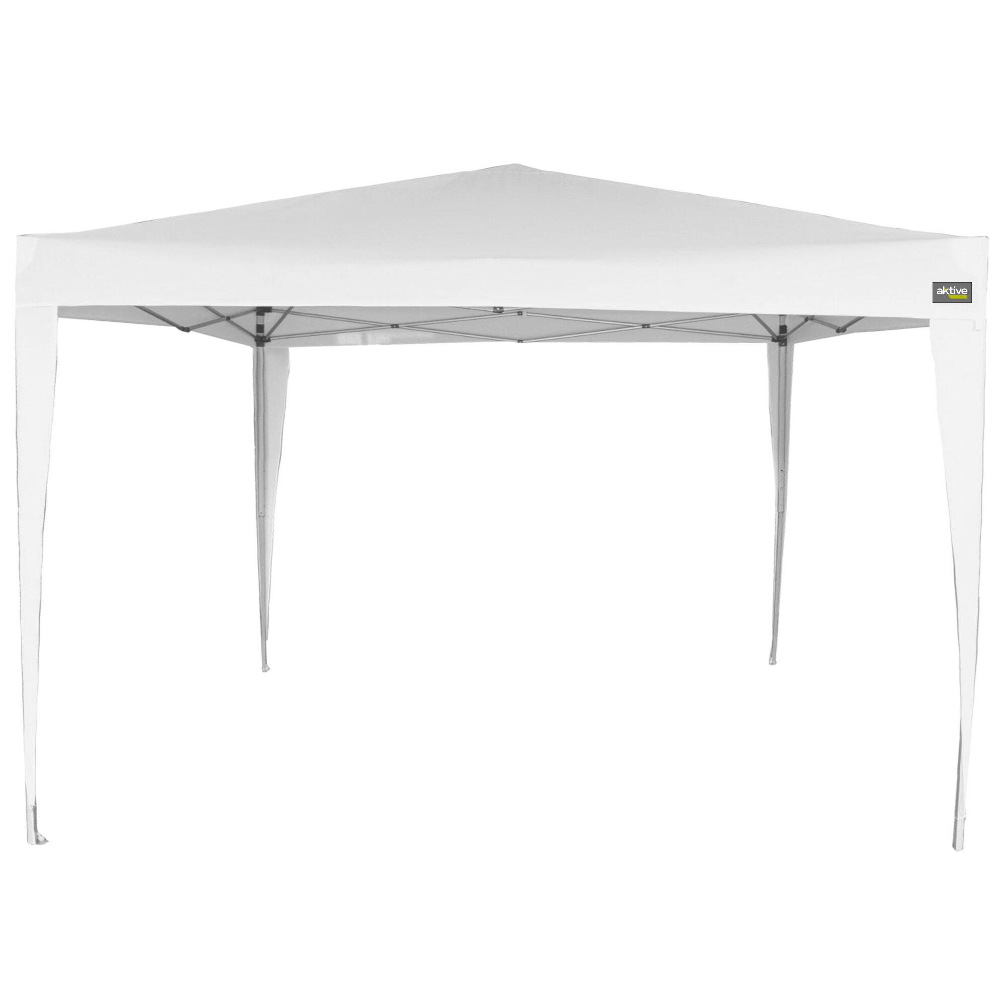 Aktive - Tonelle Pliant Blanc Polyester Uv50 300x300x240/250 Cm Aktive - Abris - Blanc - Taille Unique - Decathlon