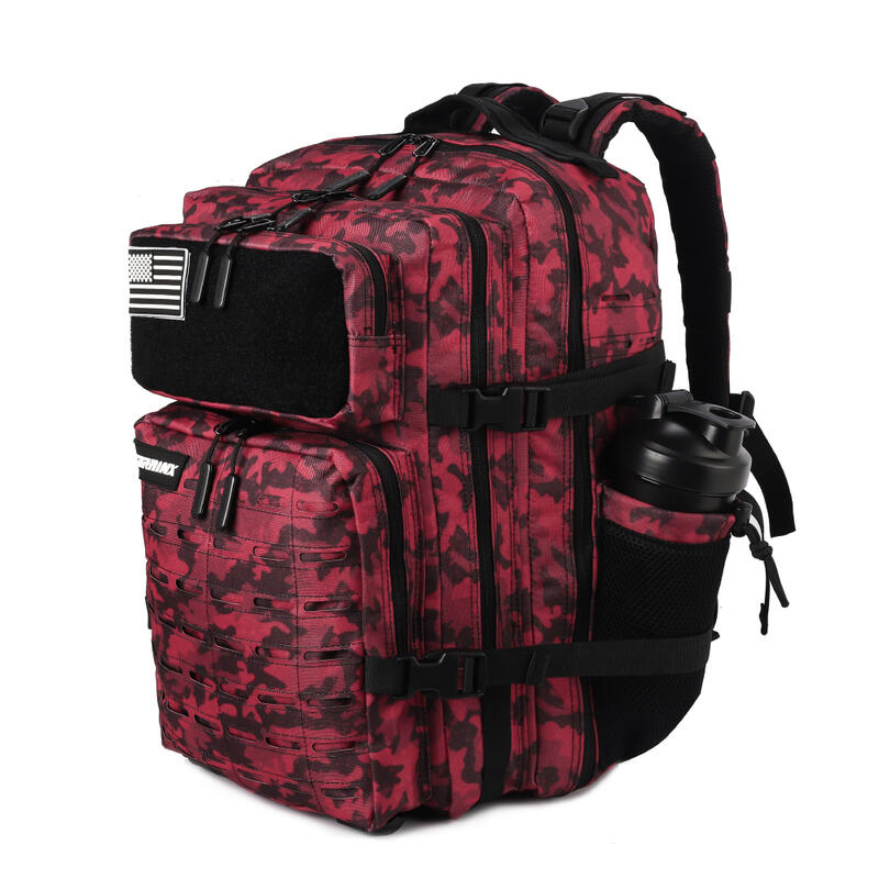 Militaire tactische rugzak ELITRAINX V2 CAMOUFLAGE ROOD 45L voor sport en reizen