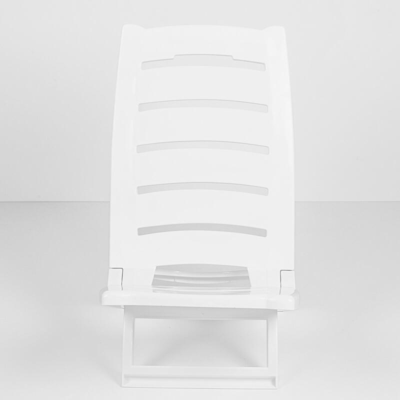 AKTIVE - Chaise Pliante avec Dossier et Poignée. Chaise de Plage, Blanc