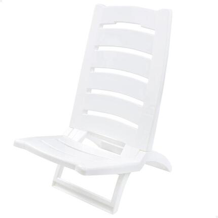 AKTIVE - Chaise Pliante avec Dossier et Poignée. Chaise de Plage, Blanc