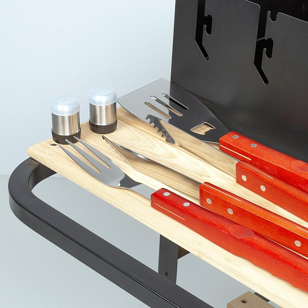 Set tablier avec 6 accessoires de barbecue Aktive 2/7