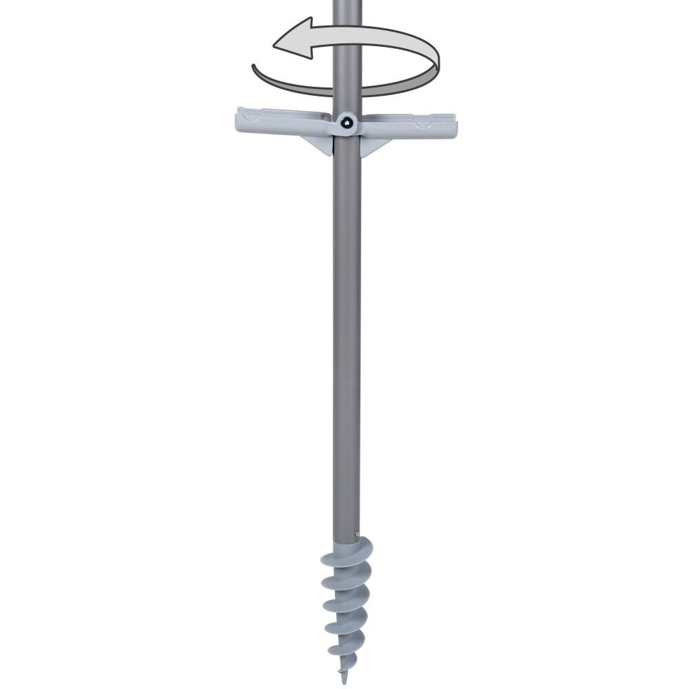 Parapluie de plage coupe-vent Ø210 cm bleu avec mât inclinable Aktive 6/7