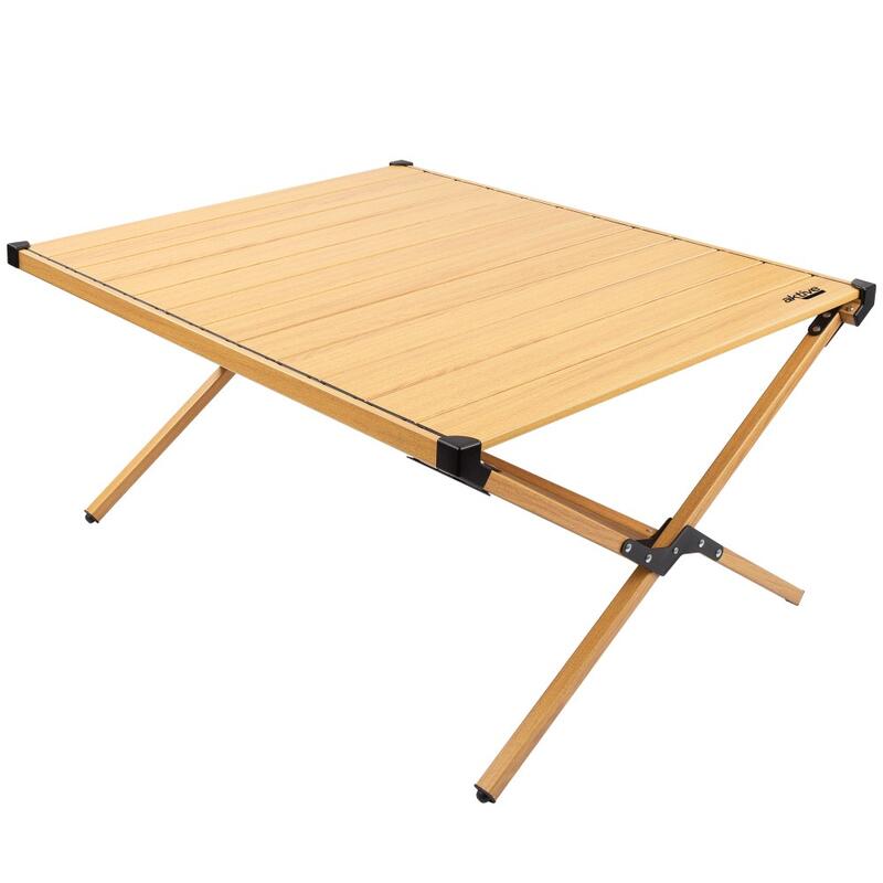 AKTIVE  - Table Pliante Glampling. Table de Camping, 89x70x43 cm, Terre