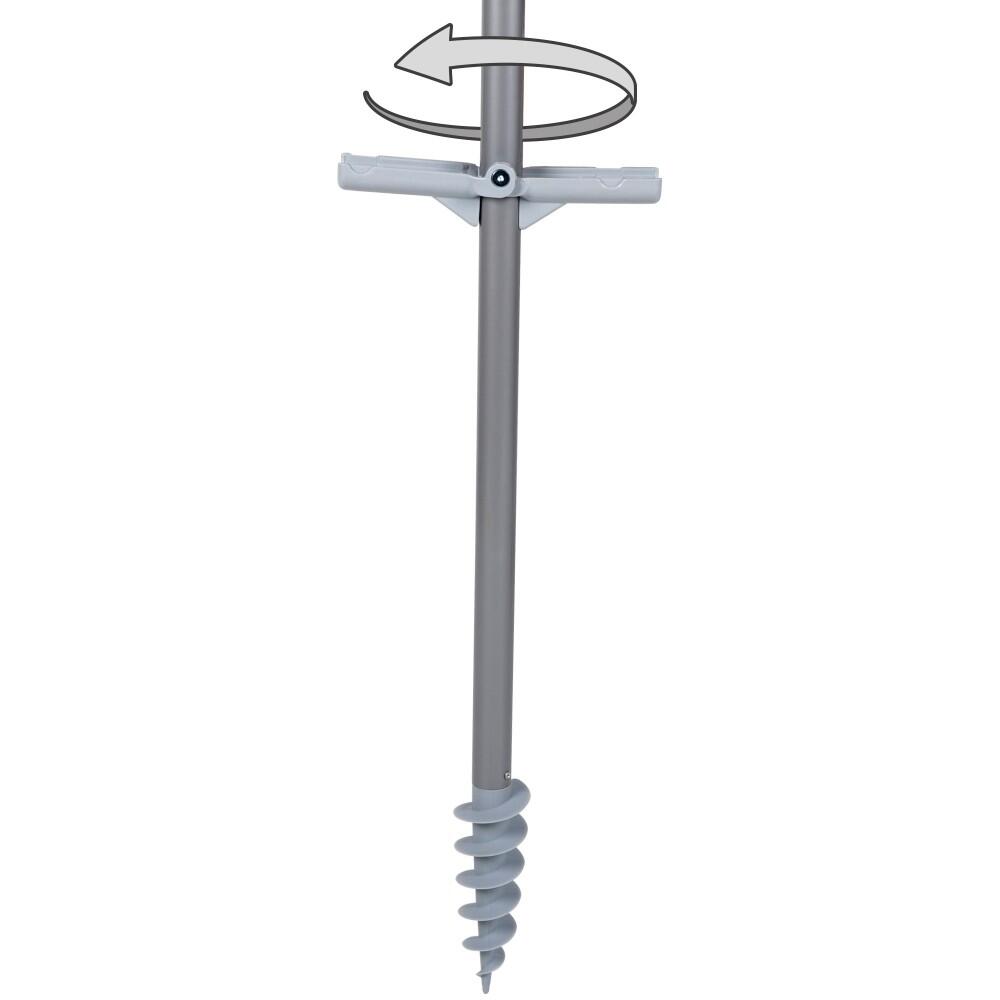 Parapluie de plage coupe-vent Ø190 cm bleu avec mât inclinable Aktive 6/7
