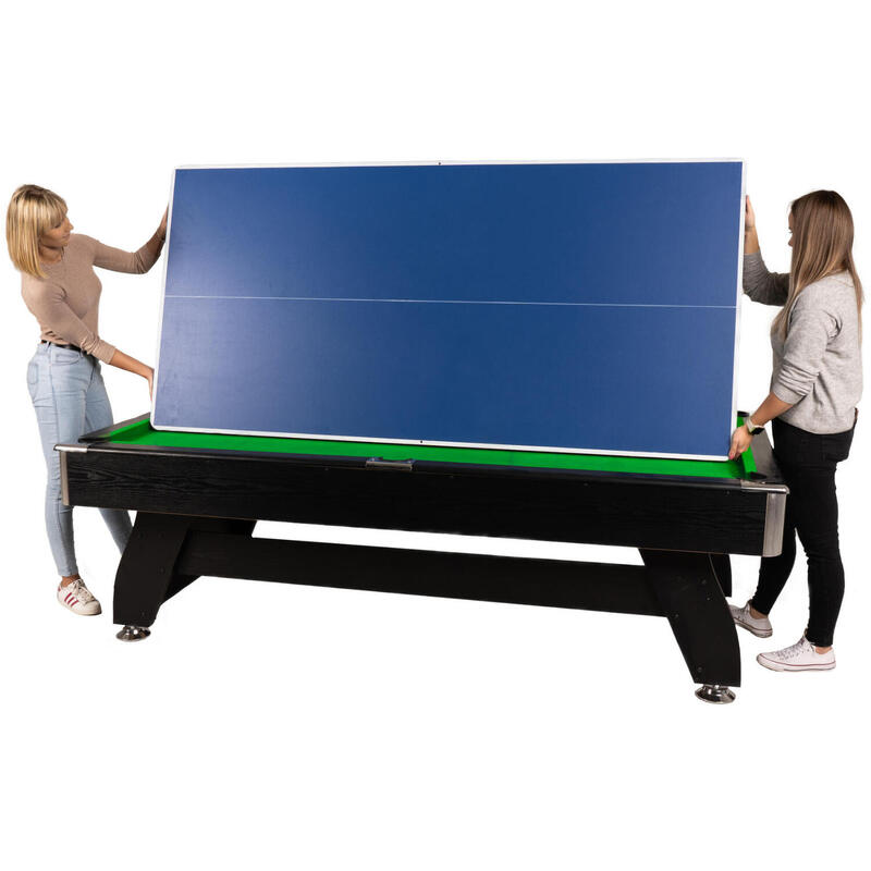 Stół bilardowy z nakładką cymbergaj/ping pong 8FT - BOLD-BLACK