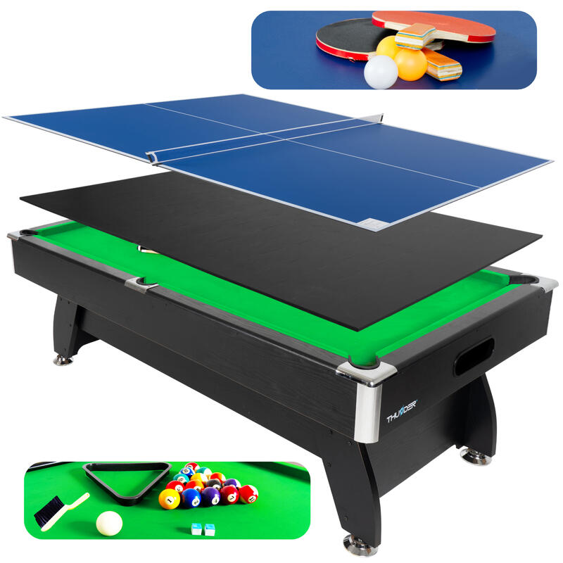 Stół bilardowy z nakładką ping pong/jadalna 8FT - BOLD-BLACK