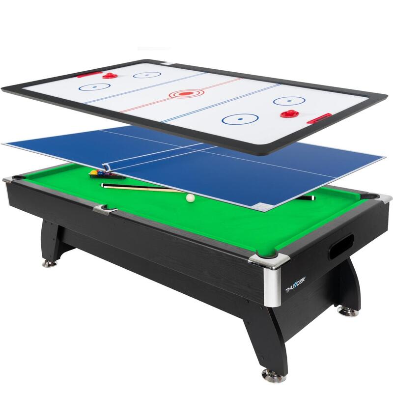 Stół bilardowy z nakładką cymbergaj/ping pong 7FT - THUNDER BOLD-BLACK
