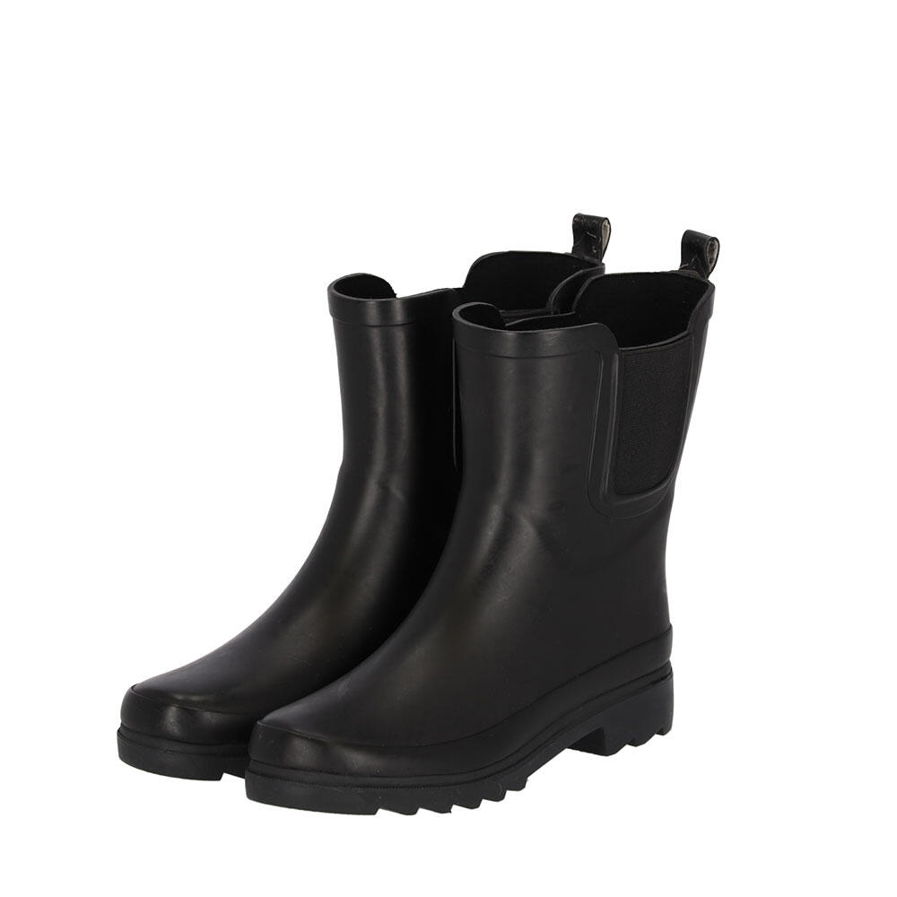 XQ FOOTWEAR XQ Dames Regenlaarzen Chelsea Rubber Zwart
