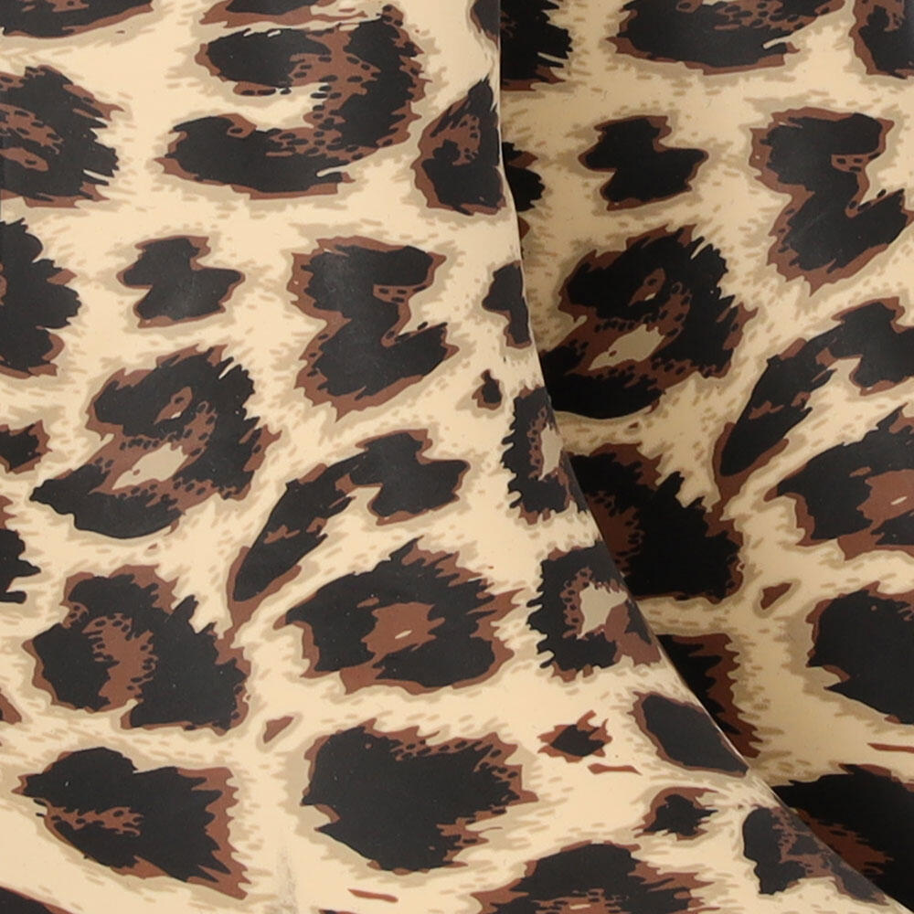XQ Dames Regenlaarzen Rubber Chelsea Panter Print 3/4