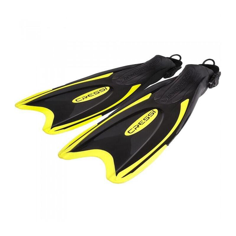 Barbatana de snorkel ajustável Cressi Palau preto-amarelo (Tamanhos 35 a 47)