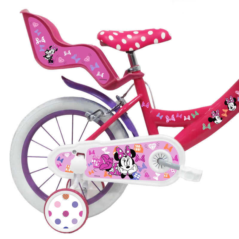 Gereviseerd - Fiets 14 inch 4-6 jaar Minnie Mouse