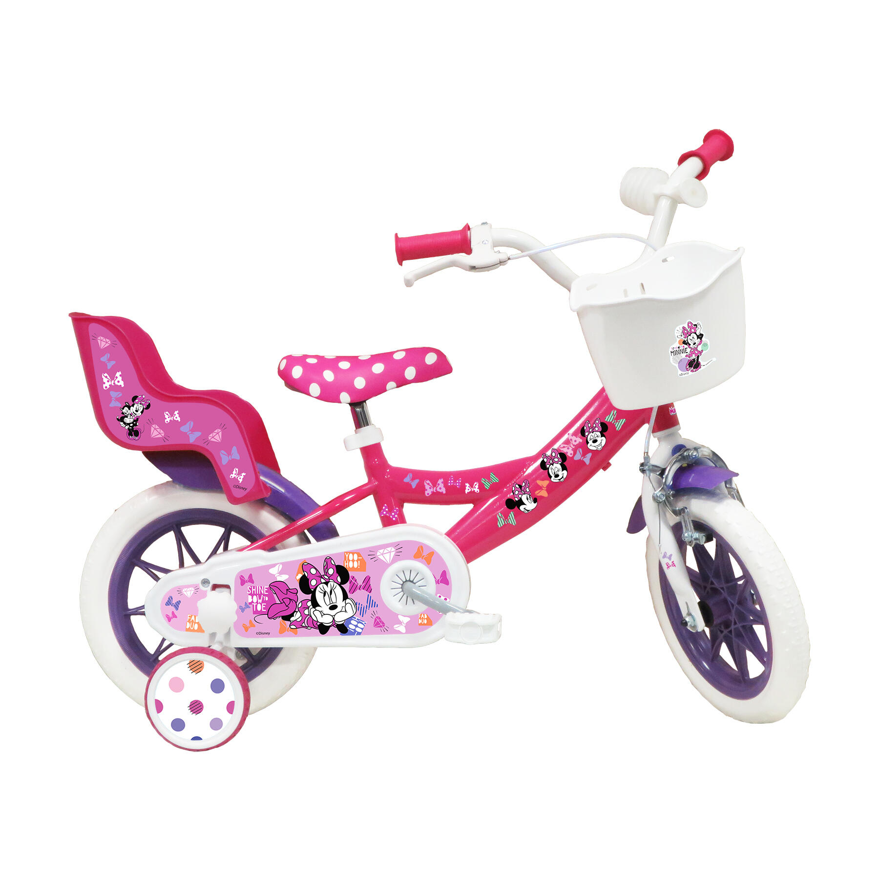 Disney - Velo Enfant 12 Pouces Minnie Mouse 3 Ans - Vélo Enfant - Rose - 12" - Decathlon