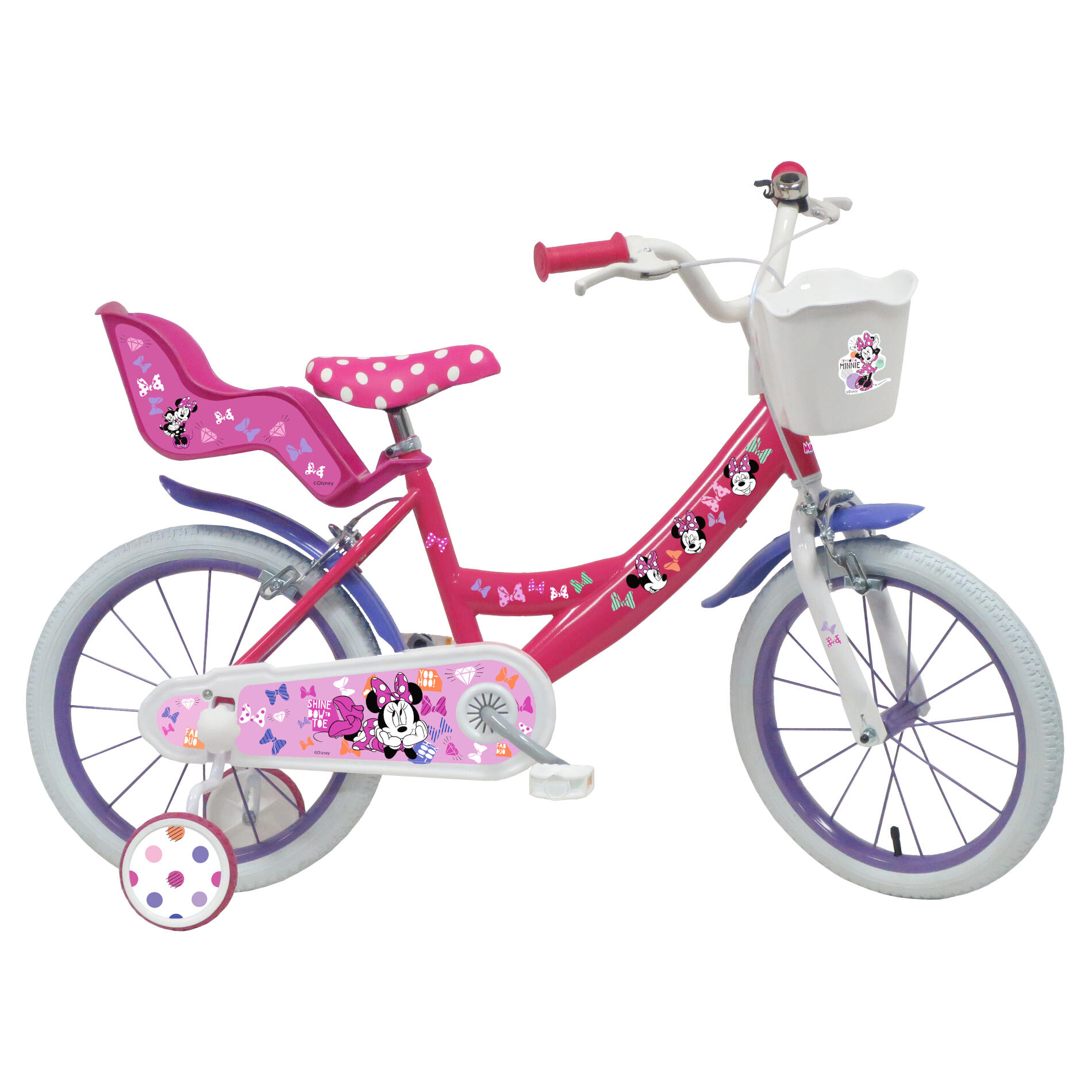Disney - Vélo Enfant 16 Pouces Minnie Mouse 5-7 Ans - Vélo Enfant - Rose - Decathlon