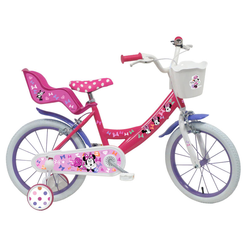 Vélo Enfant 16 Pouces Minnie Mouse 5-7 Ans