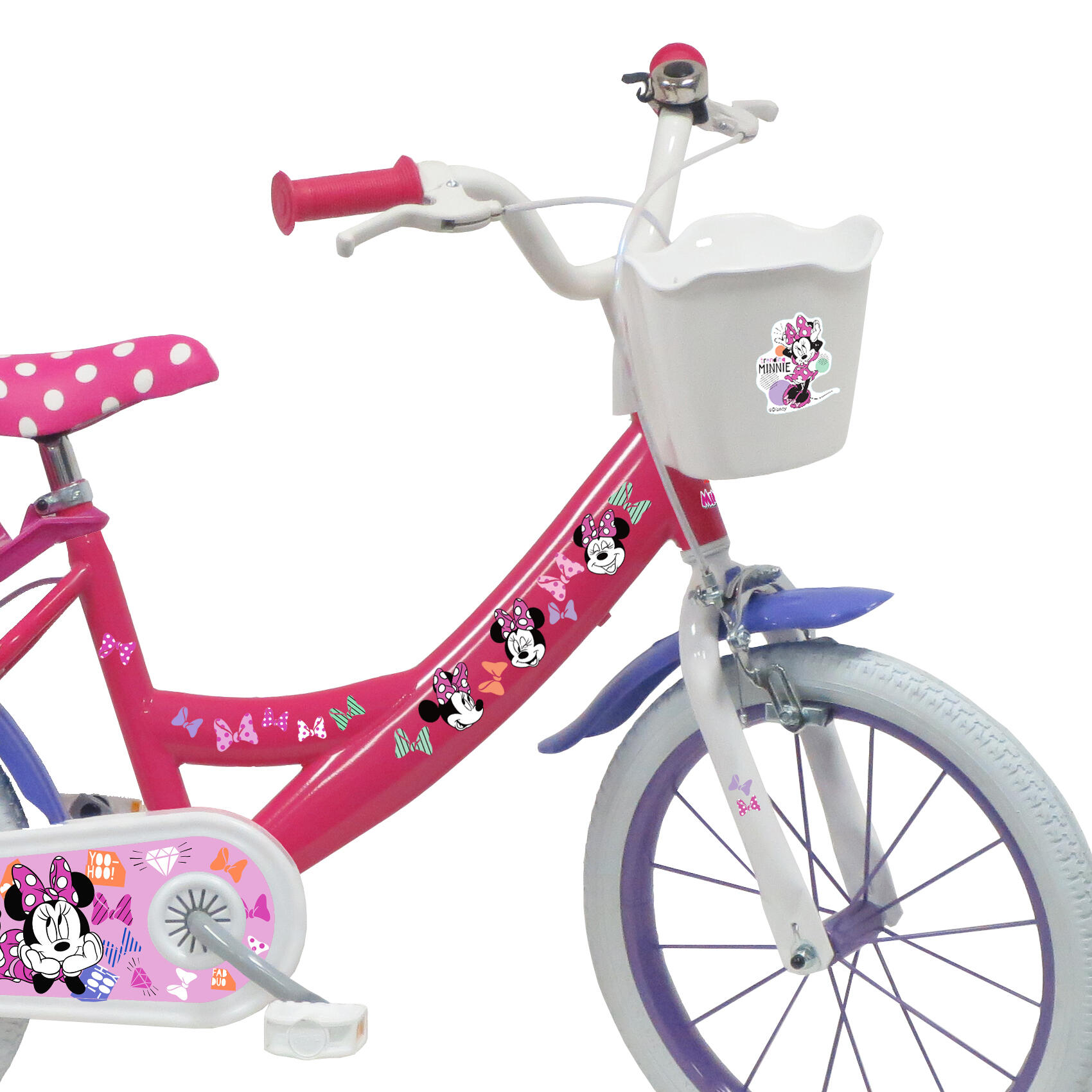 Vélo Enfant 16 Pouces Minnie Mouse 5-7 Ans 3/4