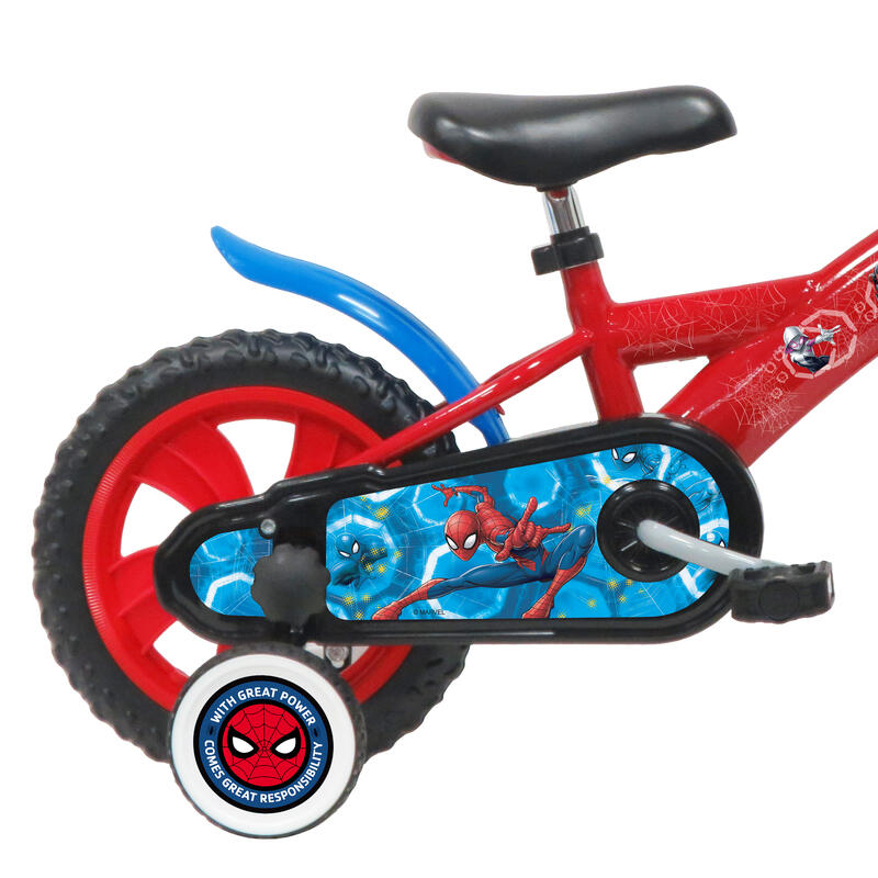 Bicicleta Denver  Spiderman 12 inch, frana mana pe ambele roti, roti cauciuc EVA