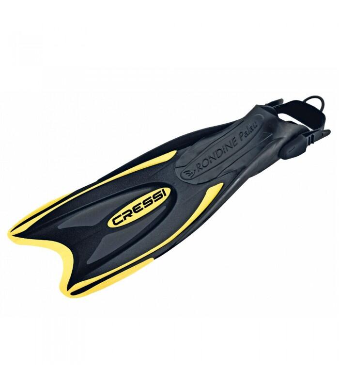 Barbatana de snorkel ajustável Cressi Palau preto-amarelo (Tamanhos 35 a 47) 2/7