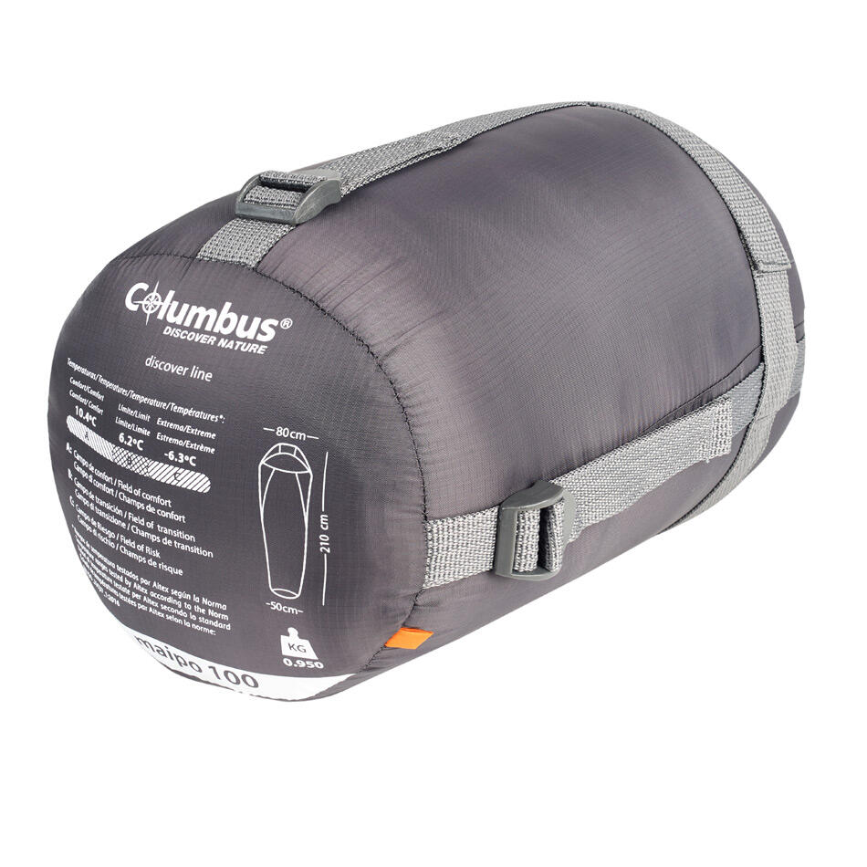 Sac de Couchage de Forme Momie Columbus Maipo 100 Gris Foncé 3/3