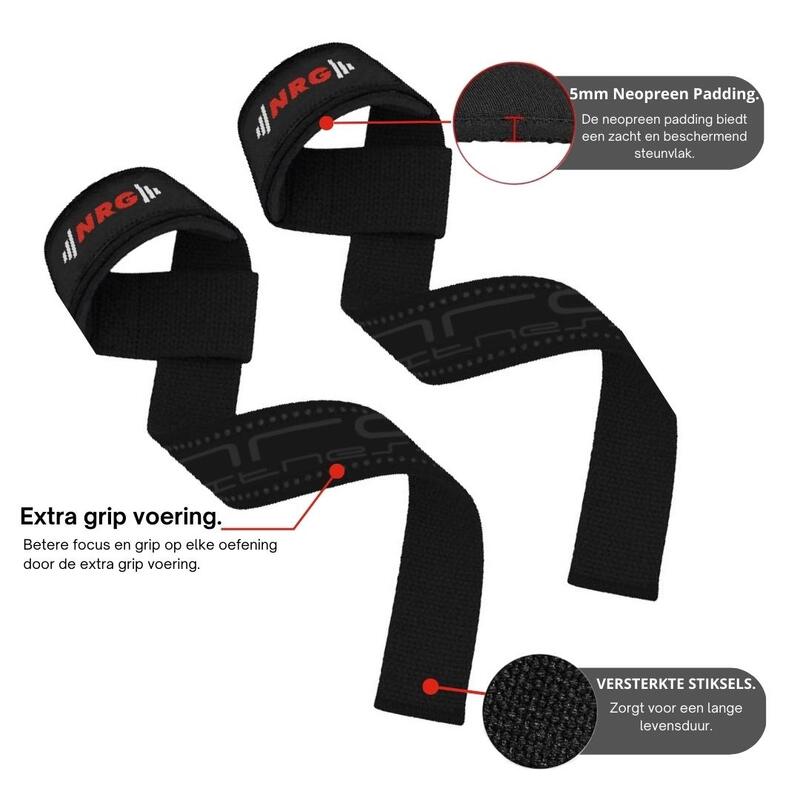 Lifting Straps - Deadlift Straps Deluxe - met padding - extra grip