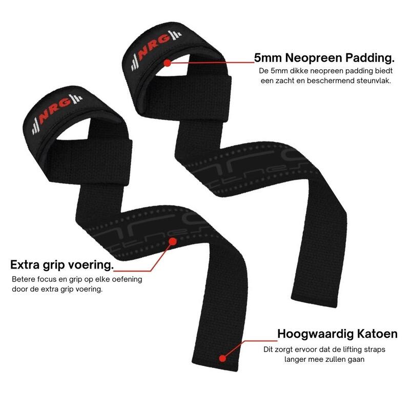 Lifting Straps - Deadlift Straps Deluxe - met padding - extra grip