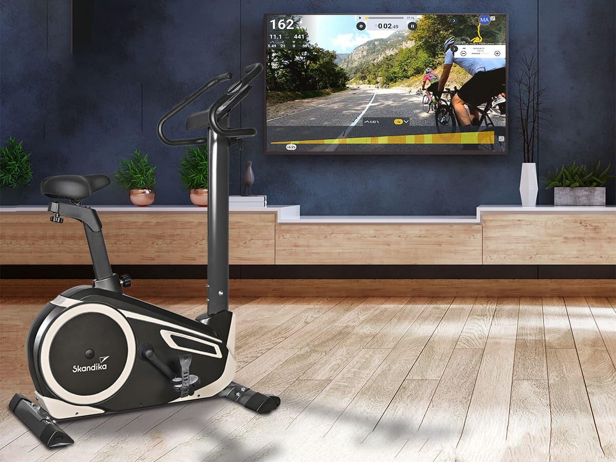 Vélo d'appartement Morpheus - connecté - Inertie 12 kg - 24 prog - 32 niveaux 2/7